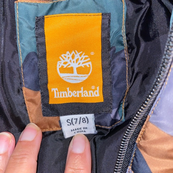 Kids Timberland Camo Hoodie Jacket - size 7/8 - Picture 4 of 4